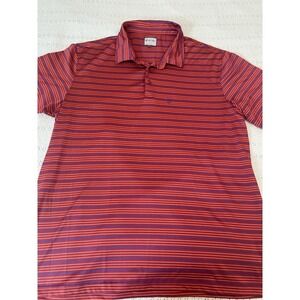 Heybo Outdoors shirt‎ xl x-large Polo Red purple orange Stripe men's preppy golf